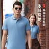 Camisa tipo polo de alta gama ropa de trabajo personalizada camiseta cuello de solapa manga corta exposición de empresa ropa de trabajo camisa cultural logo bordado
