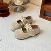 Zapatos de Cuero con Lazo de Encaje para Niñas Primavera y Otoño Suela Suave Antideslizantes Zapatos de Princesa Zapatos para Niños Pequeños de 1 a 3 Años