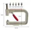 Máquina Manual de Clavar Perlas Juego de Clavado de Garra Hueca para Perlas Accesorios Portátiles de Presión Manual para Perforación de Perlas DIY