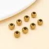Cuentas Espaciadoras Redondas Ojo de Gato Galvanizadas de Acero Inoxidable Accesorios para Joyería DIY Pulsera de Perlas Collar Materiales de Cuentas Sueltas