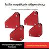 Mini 4 peças triângulo soldador posicionador forte soldador magnético ímã posicionador de ângulo reto força magnética multifuncional