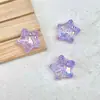 Tira Transparente de Acrílico UV Estrella de Cinco Puntas Agujero Recto Cuentas DIY Cadena para Teléfono Móvil Accesorios para el Cabello Colgante Colgante Accesorios de Joyería