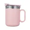 Caneca infantil de aço inoxidável com tampa, certificada FCM, design simples, copo de aço inoxidável com tampa flip-top, direto do fabricante