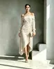 Estación Independiente Europea Comercio Exterior Ropa de Mujer Sexy de un Hombro Elegante Temperamento Vestido de Fiesta Vestido con Abertura