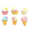 Imitação de comida e jogar sorvete acessórios de resina DIY Hole Shoes Mobile Phone Shell Hairpin Head Rope Refrigerator Sticker Decoration Material