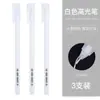 Marcador Acrílico Blanco para Resaltar, Pluma de Punto Blanco, Marcador Especial para Pintura de Estudiante, Pluma de Graffiti DIY de Doble Punta