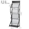 Estante de Revistas Yinghao Estante de Jornais de Metal Estante de Armazenamento Estante de Jornais Estante de Armazenamento de Jornais Estante de Publicidade Estante de Transferência de Andar para Andar