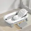 Bañera para Bebé con Sensor de Temperatura para Uso en Casa, Plegable y Adecuada para Sentarse y Acostarse, Tina de Baño Infantil Ampliada y Engrosada, Tina para Remojar Bebés