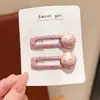 Pinzas para el cabello de lunares y perlas para niños que no dañan el cabello, Pinzas para el flequillo lateral lindas y dulces de alto valor, Pinzas para el cabello con forma de corazón