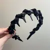 Faixa de Cabelo de Tule Super Fada Pérolas Tecidas à Mão Faixa de Cabeça Antiderrapante Dentada Finalização de Cabelos Presilha de Cabelo Penteado Acessórios de Cabelo Acessórios de Cabeça