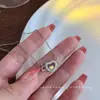 Acero de Titanio Sin Desvanecimiento Corazón de Ángel Collar Inteligente Lujo Accesible Diseño de Nicho Simple Elegante Hada Dama Suave