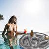Soporte flotante para bebidas inflable de PVC personalizado, portavasos, barra de spa, bañera de hidromasaje, bandeja de comida flotante