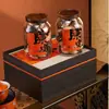 Frasco de Vidrio con Cáscara de Mandarina de Nueva Producción Caja Vacía, Caja Vacía de Regalo con Cáscara de Mandarina, Frasco de Almacenamiento de Medio Libra con Cáscara de Mandarina Caja de Regalo Cáscara de Mandarina