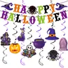 Nueva Decoración para Fiesta de Halloween Calabaza Espiral Colgante Bandera de Araña de Halloween Decoración de Atmósfera de Festival Fantasma