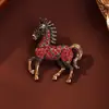 Broche Mitológico Pegaso Estilo Europeo y Americano, Ramillete Año del Caballo, Broche Animal de Esmalte Imitación de Lujo Ligero de Gama Alta para Hombre