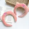 Linda Diadema Rosa de Cerdo para Mujer en Otoño e Invierno Felpa para Lavado de Cara Maquillaje Presión del Cabello Diadema Dulce de Chica Corazón Pasador Accesorios para el Cabello