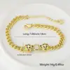 Distrito Lu Comercio Exterior Nuevo Creativo Pulsera Doble Leopardo de Circonita con Diamantes Completos Chapado en Oro Cobre Estilo Europeo y Americano Pulsera Hip Hop
