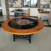 Olla de Piso de Doble Propósito para Leña Mesa de Estofado Olla de Piso Pollo Olla de Estofado de Pavo Olla de Hierro del Noreste Estufa Grande