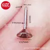 Titânio G23 Suporte Vazio Embrião Rosca Interna Diamante Colante Ponto Huazi Cone Pontiagudo Fundo da Copa Acessórios para Piercing de Lábio Liga de Titânio F136