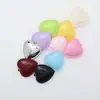 Anel Acrílico Pintado Pingente de Coração Colorido Tinta Brilhante Renda Coração Pêssego Pingente em Forma de Coração Acessórios de Joalheria Decorativa DIY