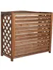 Cubierta decorativa embellecedora para unidad exterior de aire acondicionado, estante de almacenamiento para balcón, soporte de madera para plantas, madera anticorrosión, cubierta protectora para aire acondicionado, blindaje de unidad exterior