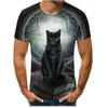Comércio transfronteiriço 2021 fornecimento Verão novo série de elementos 3D chama estampada camiseta masculina