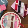 Pulseira de Relógio Colorida com Bolinhas de Tricô e Fivela Magnética Compatível com Apple Watch iwatch 12ª Geração 11/10 Ultra/SE
