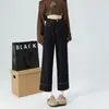 Calça Jeans Reta Feminina 2025 Verão Tendência Versátil Nova Cintura Alta Slim Petite Cropped Baguette Cigarette