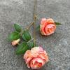 2025 flor de casamento laranja simulação vermelho pôr do sol laranja laranja laranja laranja decoração de salão de casamento flores artificiais atacado