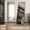 Espejo de cuerpo entero, espejo de pie, espejo de pared para uso doméstico, estilo popular para dormitorios de niñas, espejo de maquillaje, de pared, espejo de tocador tridimensional