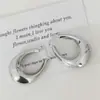 Pendientes de Moda y Únicos, Pendientes de Diseño de Nicho Simples y Elegantes, Pendientes Ovalados de Estilo Minimalista, Venta al por Mayor de Fábrica