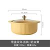 Venta de liquidación: Tazón de Cerámica Estilo Ins Nórdico para Fideos Instantáneos con Tapa, Tazón de Sopa con Doble Asa para Uso Doméstico, Apto para Microondas, Adecuado para Dormitorio de Estudiante
