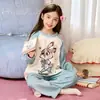 Pijama de otoño e invierno para niños, forrado de forro polar y engrosado, forro polar de coral, franela para bebés niñas, conjunto de ropa de estar a juego para niños y padres e hijos