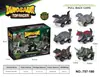 Juguete de motocicleta de dinosaurio para niños transfronterizo, de fricción, todoterreno de simulación, dinosaurio de cuatro ruedas, de fricción, para niños