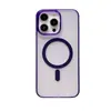 Funda de teléfono magnética con sensación de piel esmerilada para Apple 16promax color sólido 15 tendencia 13 personalidad 11 agujero grande 12
