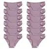 Novo fio de algodão puro cuecas femininas cor sólida cintura baixa renda respirável de dupla camada de roupa íntima da fábrica de roupas íntimas fornecimento direto