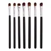 Set de 7 brochas para sombra de ojos de pelo de caballo para principiantes, juego completo de brochas de maquillaje, brocha para realzar los ojos, herramientas de belleza portátiles, venta al por mayor