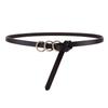 Cinturón Fino Nudo de Moda para Mujer Estilo Coreano Versátil Casual de Piel Genuina Cinturón Fino