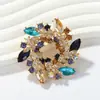 Broche de Bauhinia Totalmente Ecológico para Mulheres, Pin de Acessório para Roupa de Guirlanda de Corsage Exquisito de Alta Qualidade e Resistente, Incrustado com Diamantes