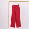 Calça Longa Feminina Lulu de Cintura Alta Solta Emagrecedora para Yoga Esportes Fitness com Sensação de Pele e Cordão
