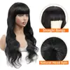 Peluca Nueva de Amazon Transfronteriza con Flequillo y Ondas Grandes Peluca Fibra Química Natural Peluca Completa Fabricante Stock Listo