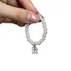 Mini Labubu Cuarta Generación Caja Sorpresa Ropa de Muñeca Collar Colgante Labubu 26 Letras Collar de Perlas Accesorios de Joyería