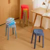 Banqueta Plástica Espessa Doméstica Empilhável Banqueta Eólica Comercial Alta Plástico Simples Pequeno Banco Redondo Cadeira de Jantar Empilhável