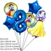 Globo de Película de Aluminio Blancanieves Combinación Paquete de Globos Feliz Cumpleaños Cenicienta Decoración para Fiesta de Cumpleaños Infantil