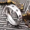 Anillo de acero de titanio al por mayor para hombre, anillo de cruz dominante, collar, anillo para dedo índice coreano, anillo de cola única, personalidad