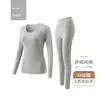 Ropa interior térmica personalizada para parejas, nueva, de algodón puro, gruesa, para otoño, para hombre y mujer, conjunto básico antibacteriano de algodón puro para invierno.