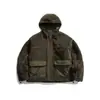 Yidao Vintage 25 Invierno Nuevo Estilo Bolsillo Empalmado Polar Algodón Chaqueta para Hombre y Mujer con Capucha Suelta Cálida
