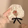 Goma para el pelo dulce floral estilo bosque para mujer, coleta suave y de alta gama estilo coreano, cuerda grande para el pelo, accesorio para el pelo de Ins, accesorio para la cabeza