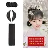 Bolsa para peluca hanfu estilo antiguo, una sola pieza, línea de la canción larga, moño, accesorios para el cabello, traje antiguo para mujer, bolsa redonda con cuerno retorcido, estilo COS