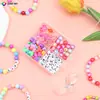 Kit de Materiales de Cuentas Acrílicas de 4 Compartimentos para Pulseras y Collares Hechos a Mano, Set de Cuentas Sueltas y Accesorios, Amazon Transfronterizo